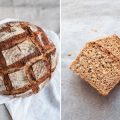 Healthy sourdough bread crumb