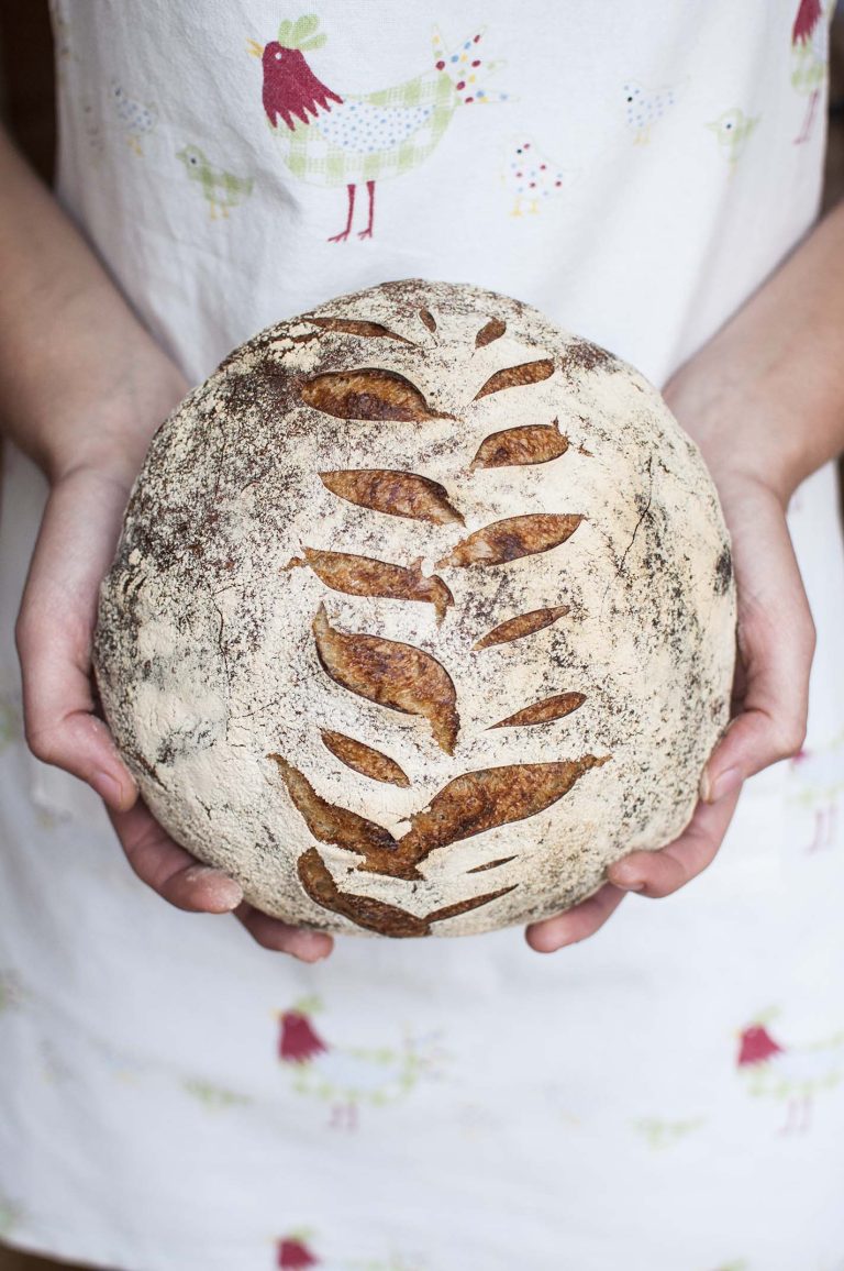 Rosemary sourdough bread crust