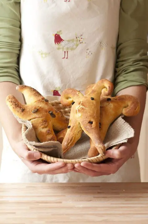 Sourdough christmas bread - shaped sourdough krampus bread directly from heaven!