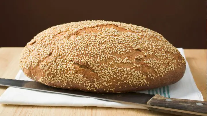 Easy sesame sourdough bread