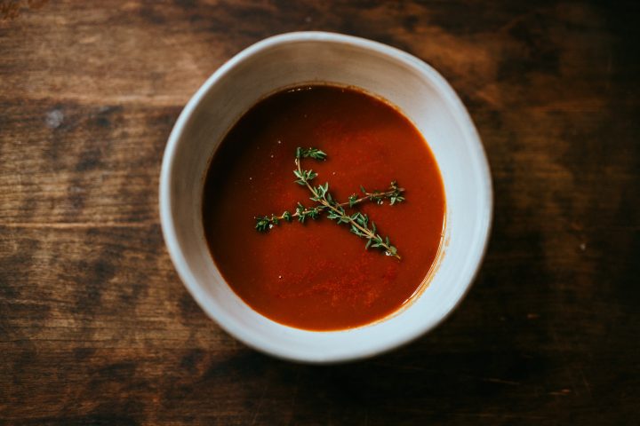 tomato soup with sourdough grilled cheese