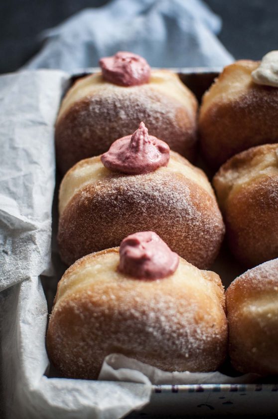 Sourdough Doughnuts With Strawberry And Apple Pie Cream 147 Sourdough doughnuts with strawberry and apple pie cream
