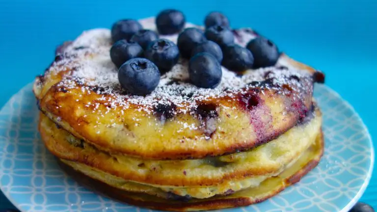 Sourdough blueberry pancakes made better with sourdough starter