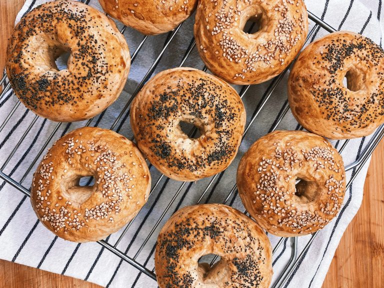Pumpkin sourdough bagels