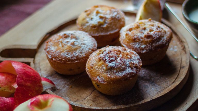 Sourdough discard apple muffins