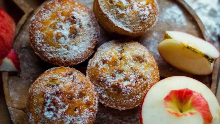 Sourdough discard apple muffins